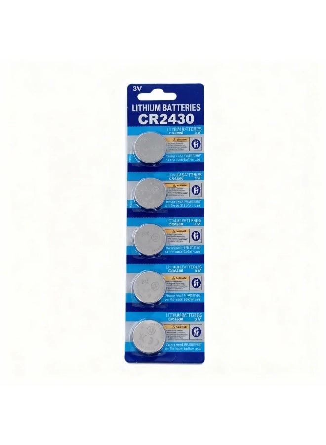 robotgcc CR2430 3V Lithium Coin Battery 5-Pack High Quality Button Cell Batteries with Stable Voltage, Long Shelf Life and Reliable Power for Watches, Fitness Trackers, Remote Controls, Medical Devices and Thin Electronic Accessories - Image 3